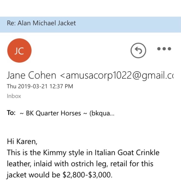 Alan Michael custom made leather coat - Picture 8 of 10